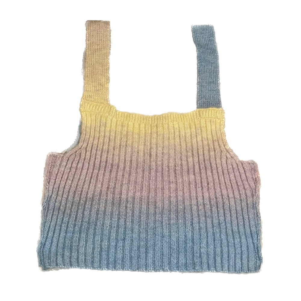 Knit rainbow tank